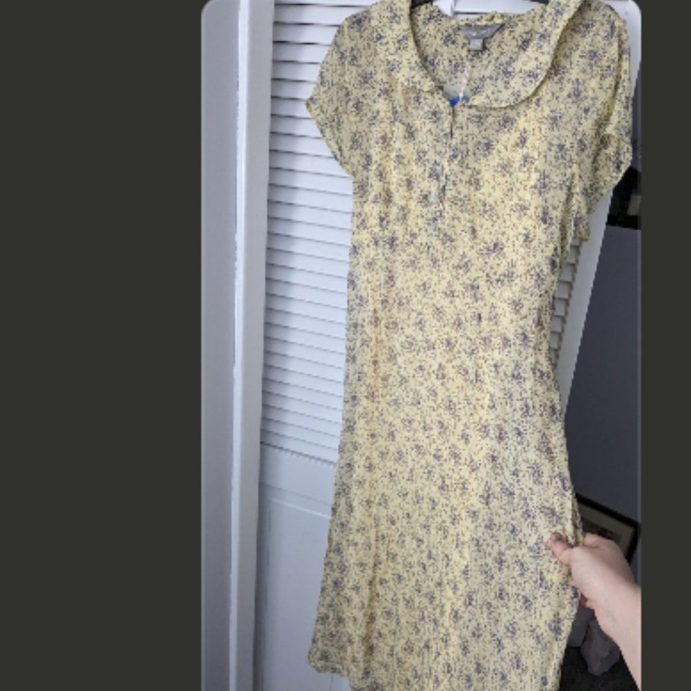 April Cornell Yellow Floral Midi Dress